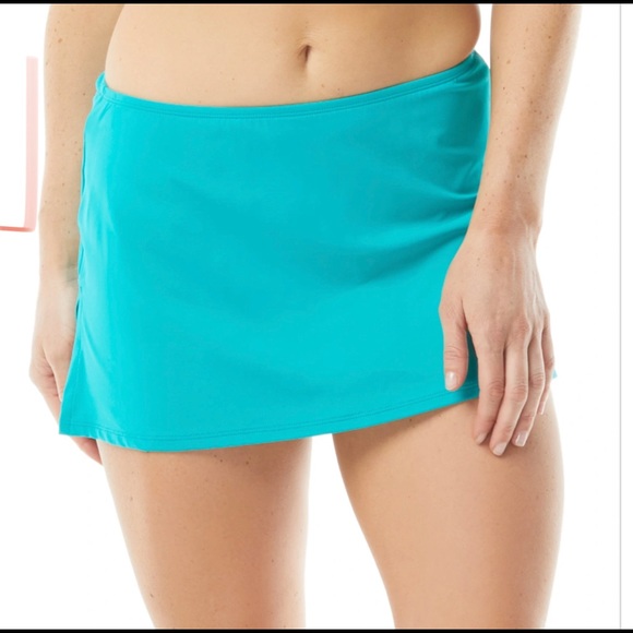 XL Coco Reef Skirted Turquoise Swim Bottom - Picture 2 of 10